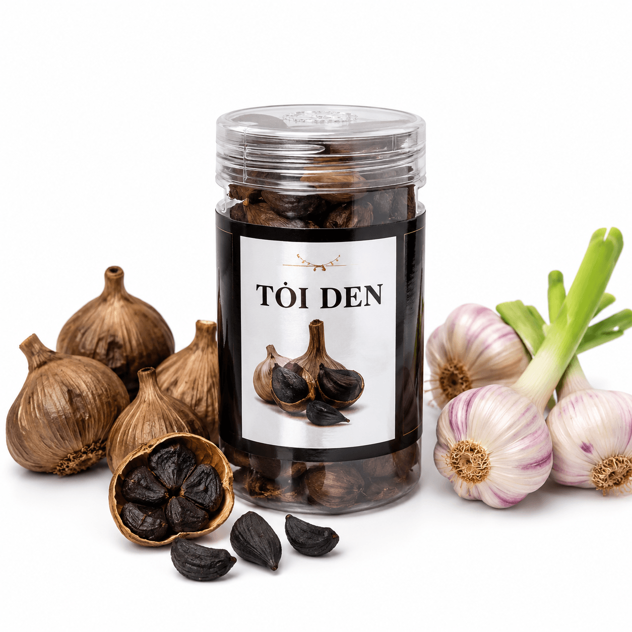 Tỏi đen TH hộp 500g (bóc vỏ)